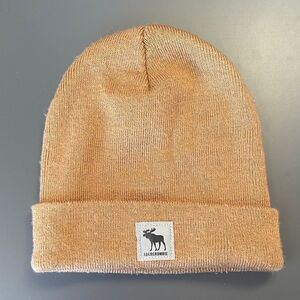 Y2K Vintage Abercrombie & Fitch Tan Knit Beanie OS Street Casual Preppy